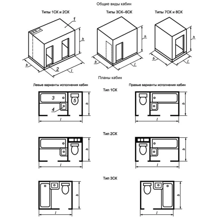 Кабина санитарно-техническая 7СК 24